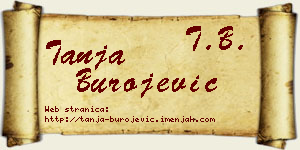 Tanja Burojević vizit kartica